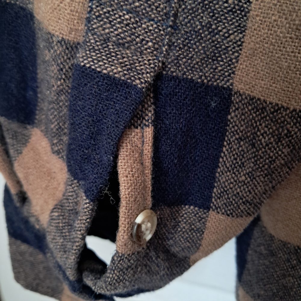 The Men's Store Black and Tan Plaid Shirt Jacket - Picture 9 of 12